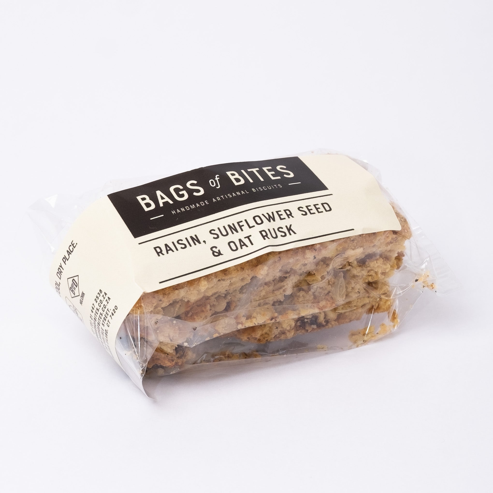 Raisin, Sunflower Seed & Oat Rusks - Individually Wrapped
